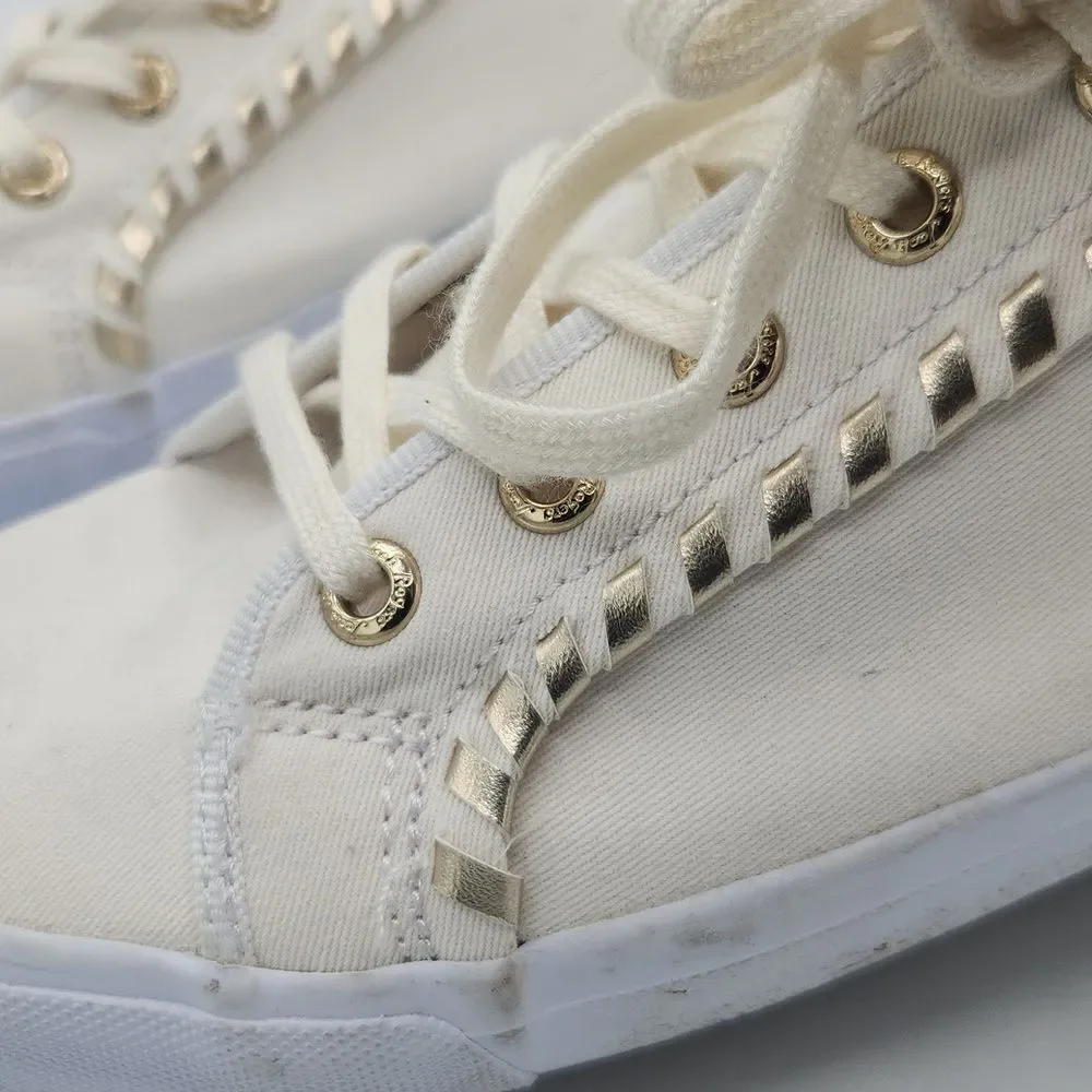 Jack Rogers Sneakers Women’s 9.5 Off White Low Top Lace Up Casual Comfort Shoes